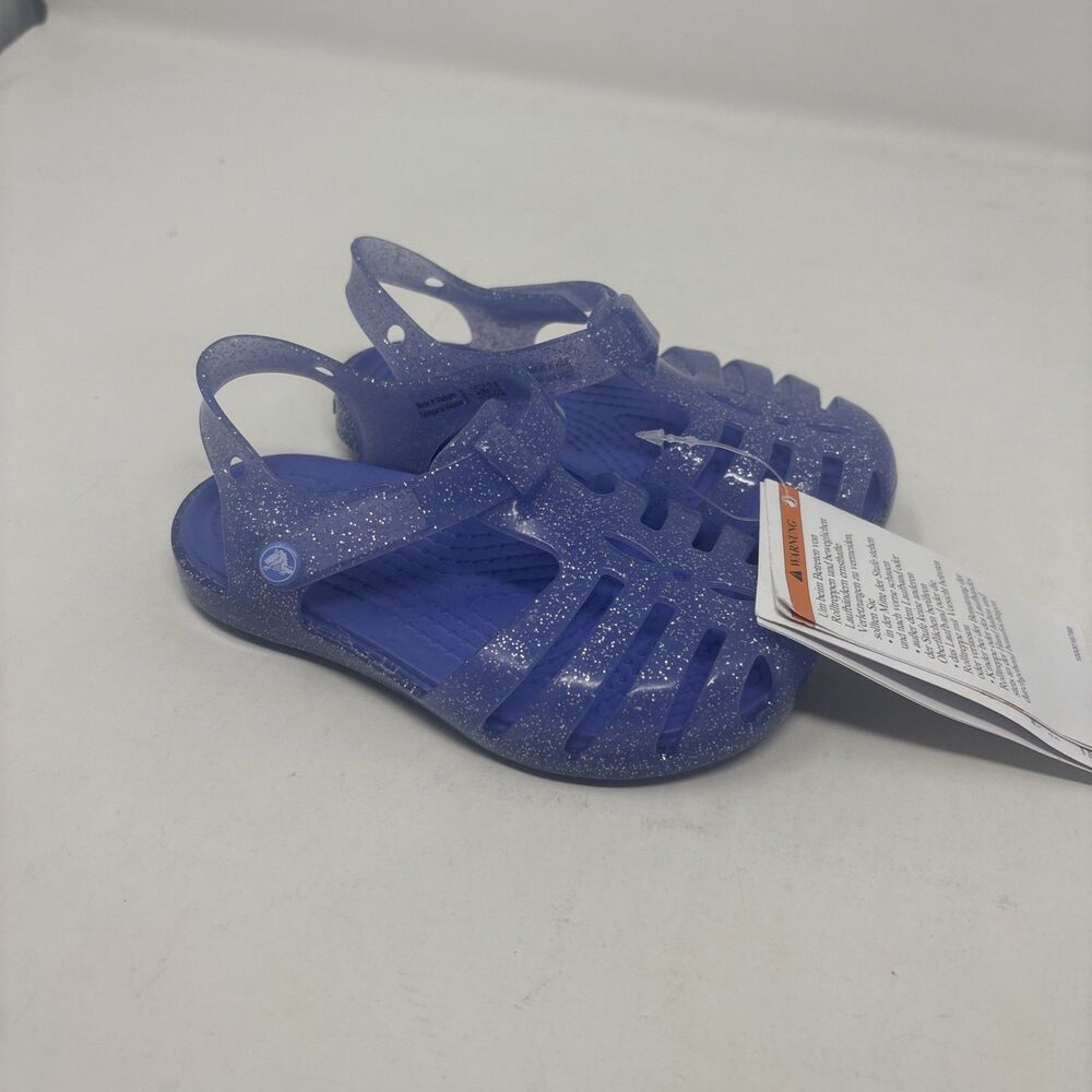 Crocs Isabella Glitter Sandal Moon Jelly Blue Toddler C7 NWT
